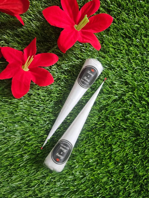 Pack of 2 White Henna Cone