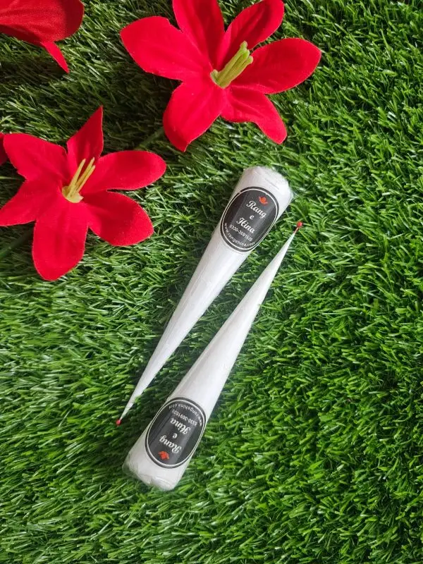 Pack of 2 White Henna Cone