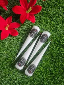 Pacl of 4 White Henna Cones