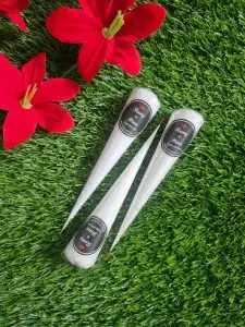 Pack of 3 White Henna Cone