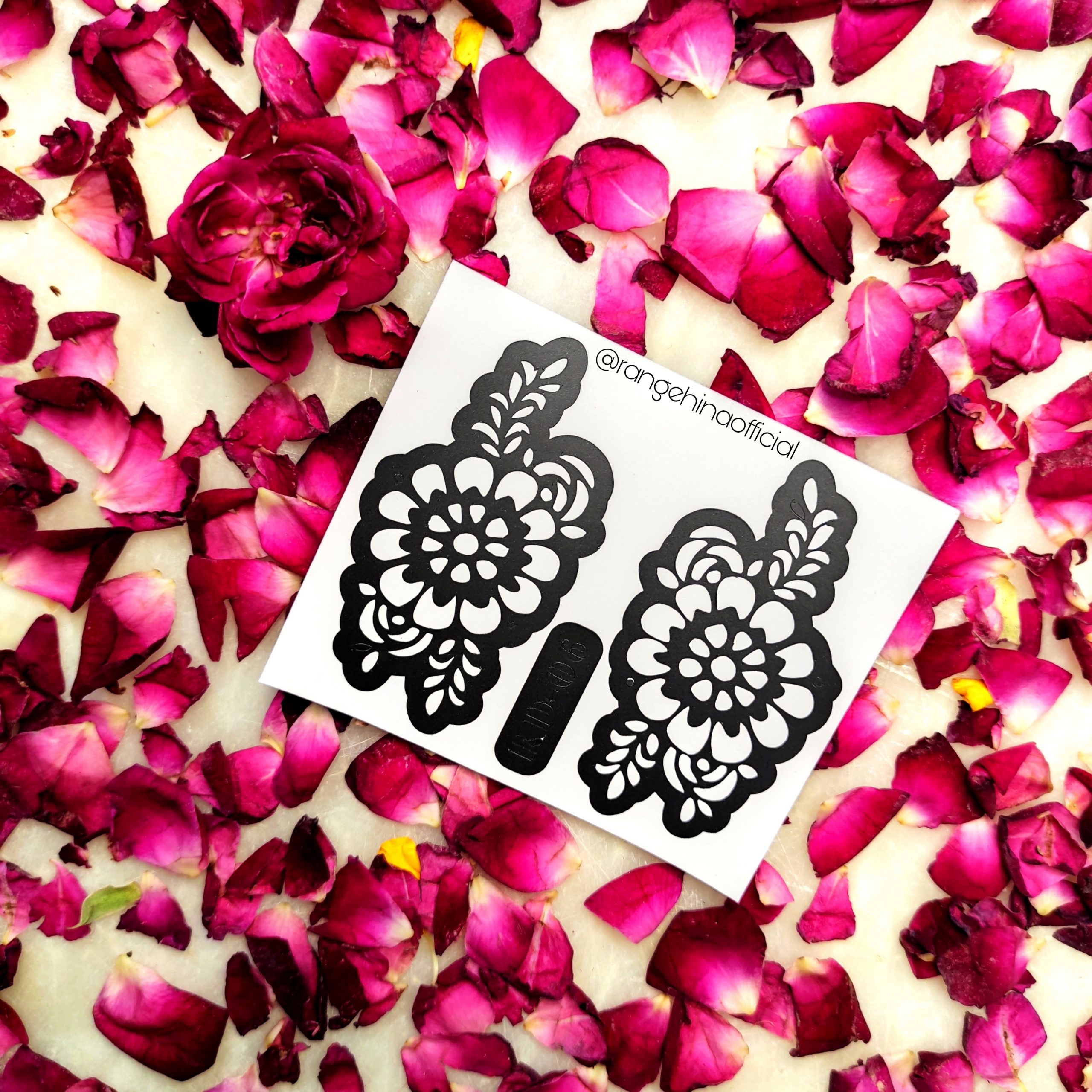 Reusable Henna Stencil KD06 Rang e Hina
