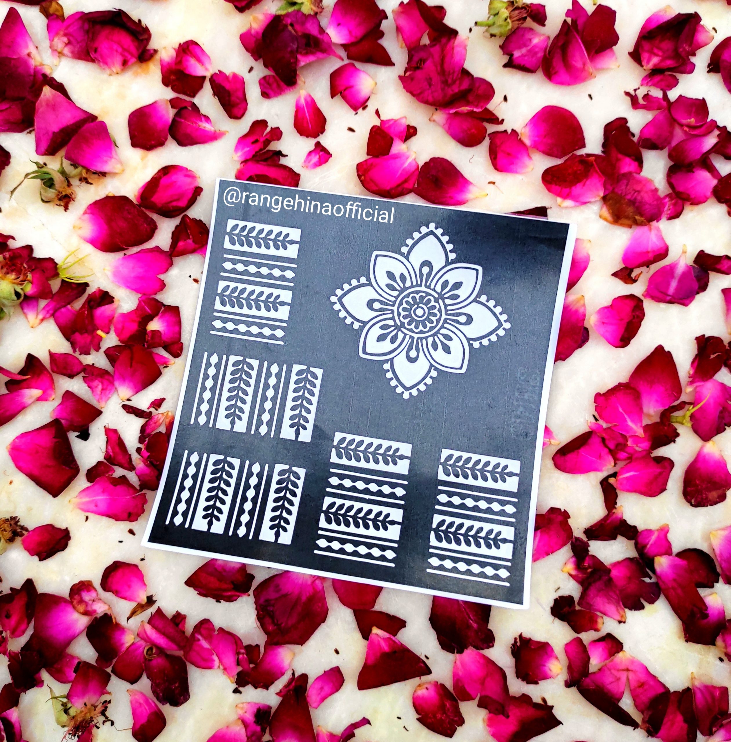 Reusable Henna Stencil SH49 Rang e Hina