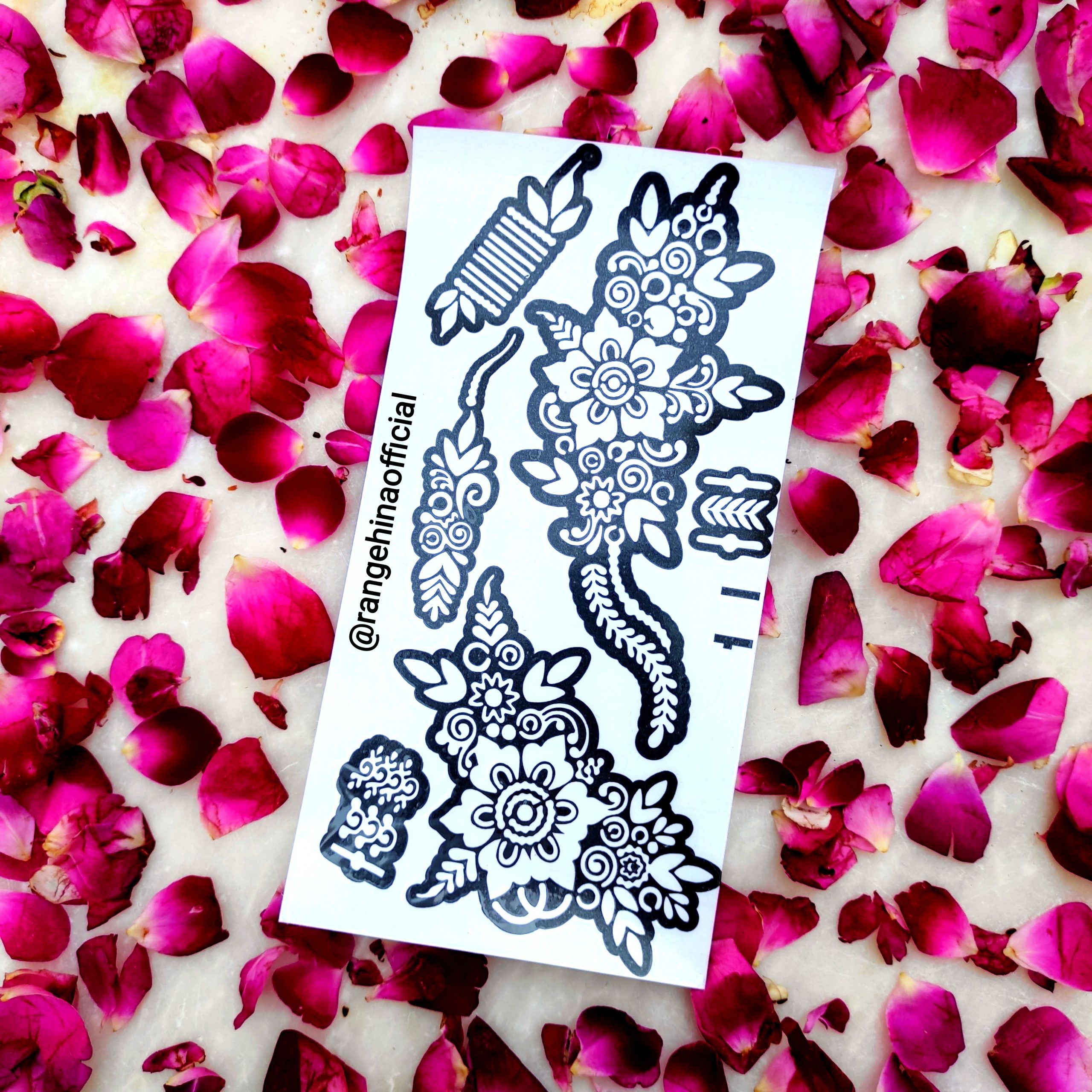 Reusable Henna Stencil D47 Rang e Hina