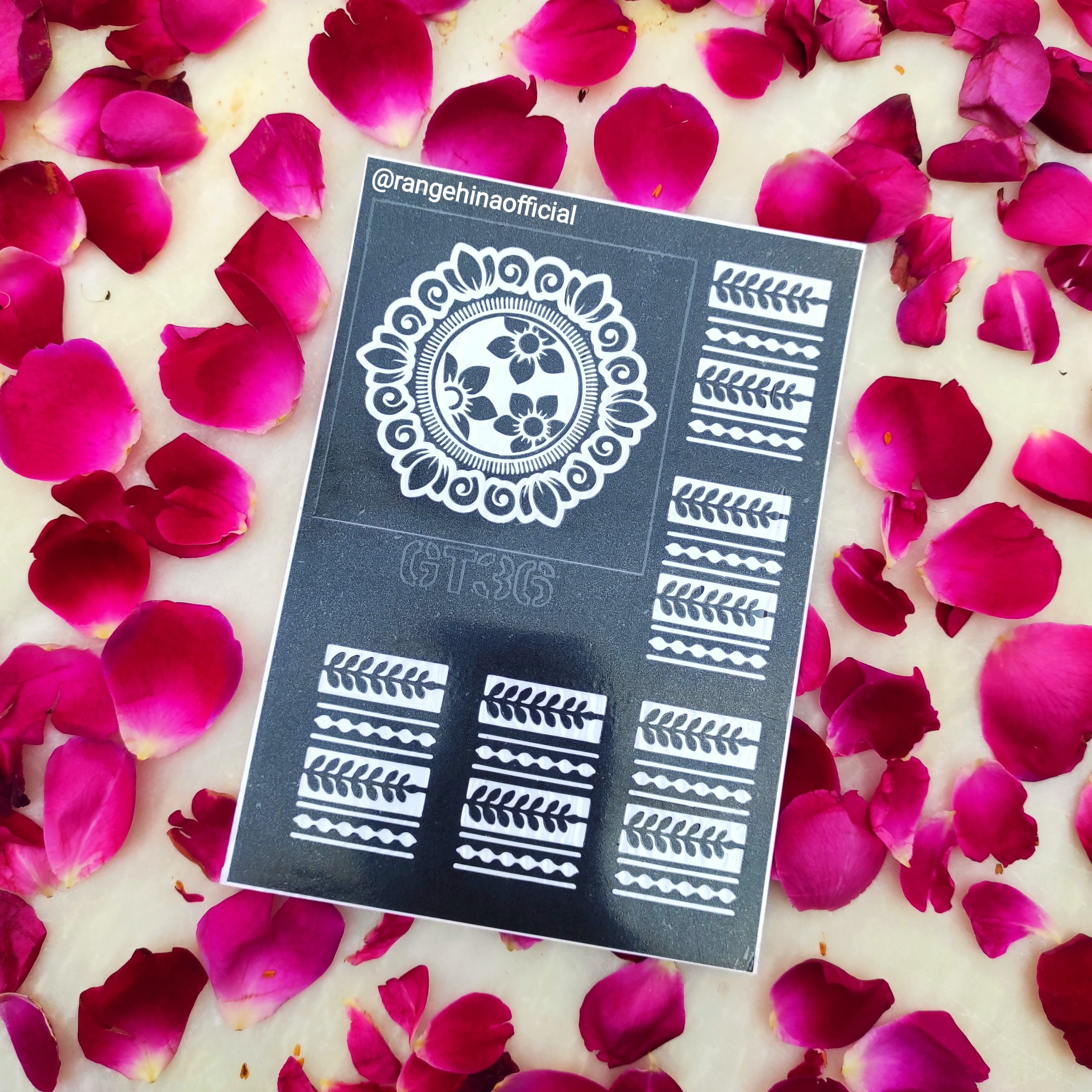 Reusable Henna Stencil GT36 Rang e Hina