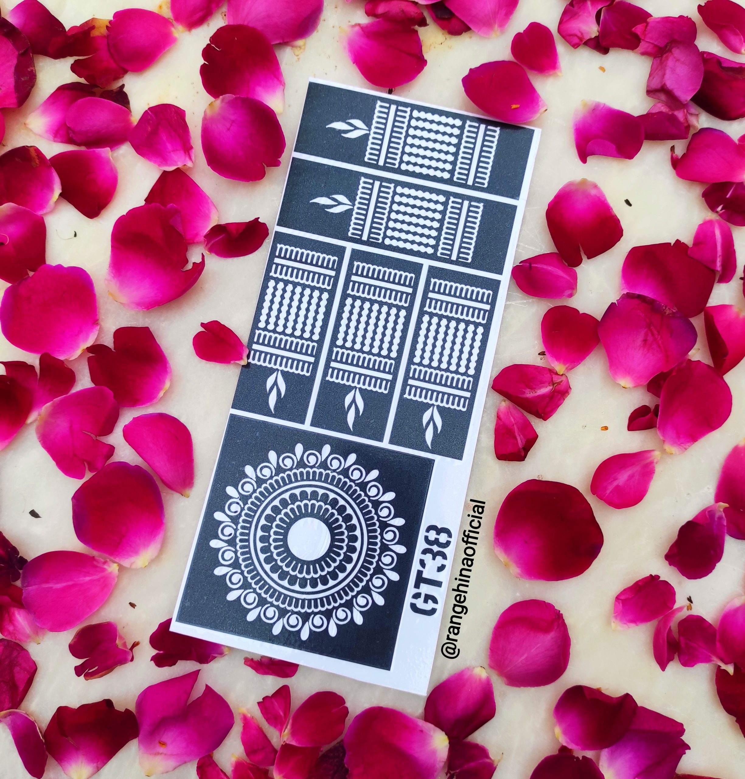 Reusable Henna Stencil GT38 Rang e Hina