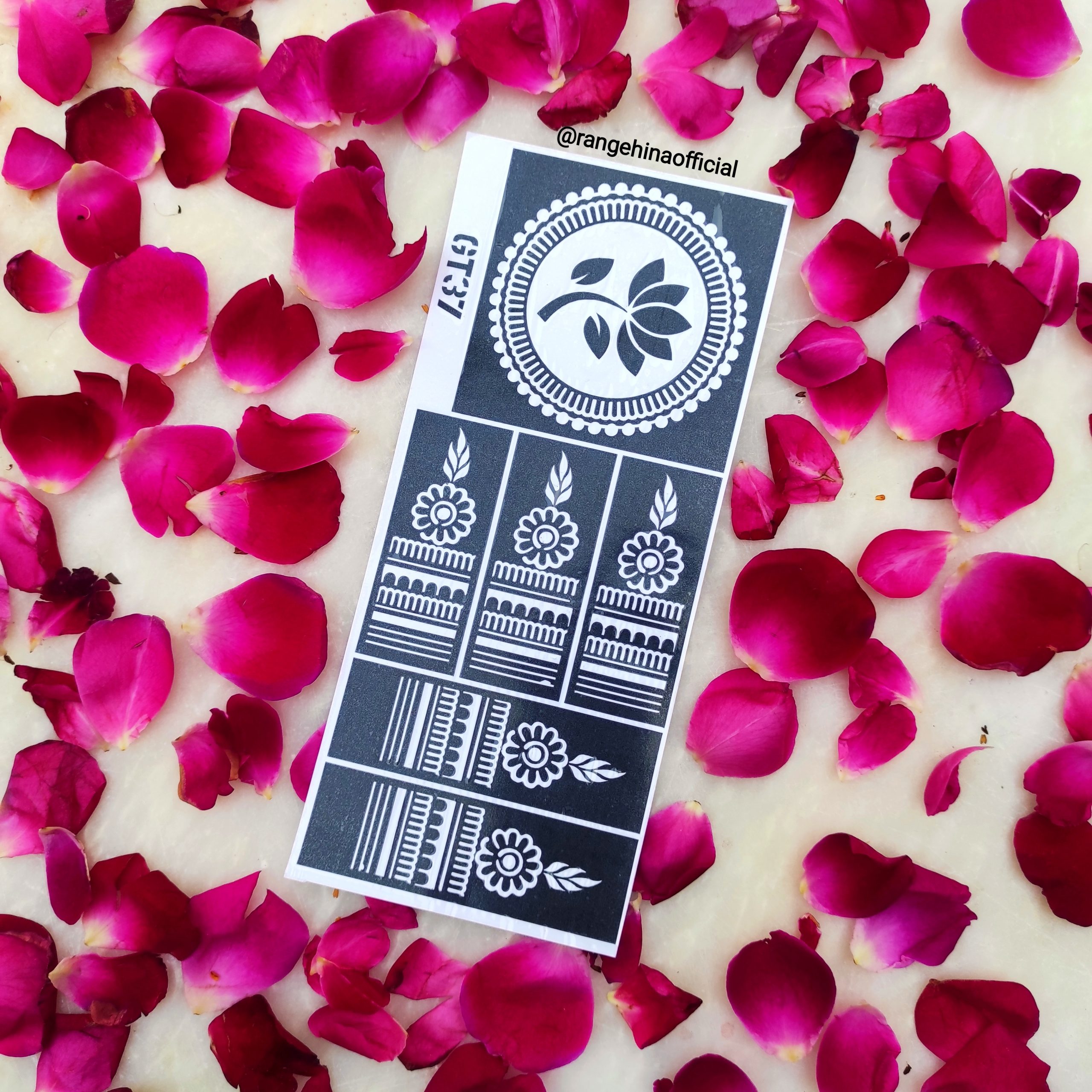 Reusable Henna Stencil GT37 Rang e Hina