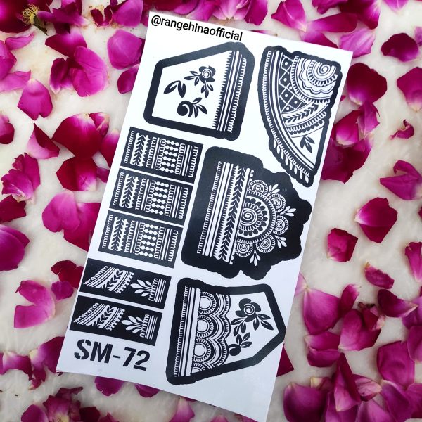 Reusable Bridal Henna Stencil - SM72