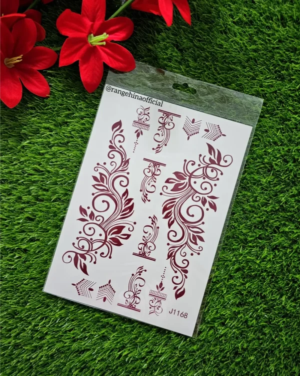 Temporary Henna tattoo - J1168