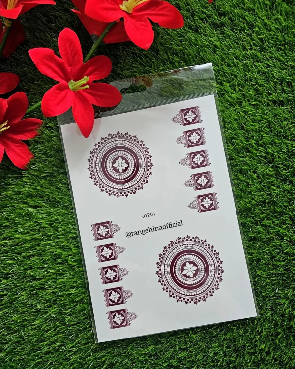 Temporary Henna tattoo - J1201