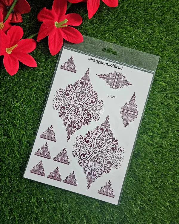 Temporary Henna tattoo - J1229