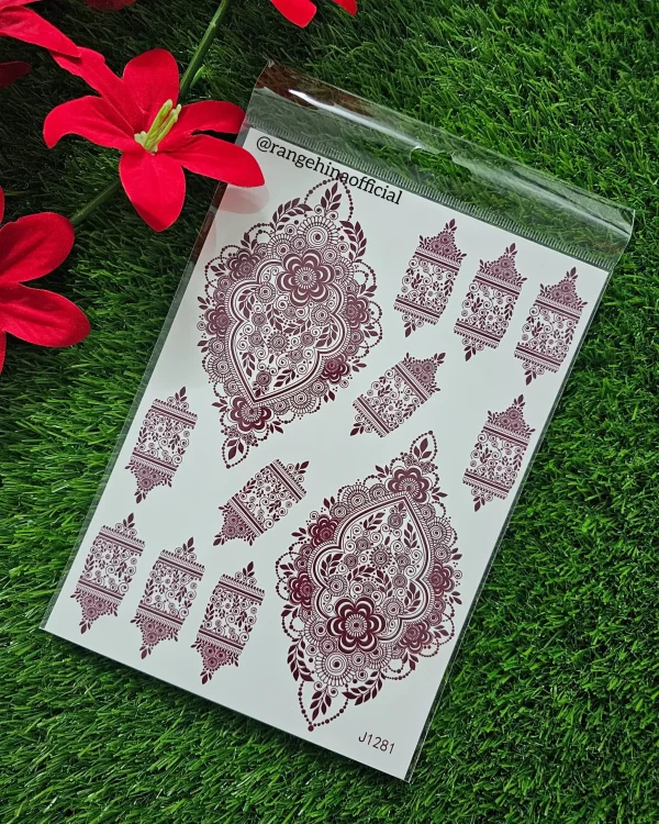 Temporary Henna tattoo - J1281