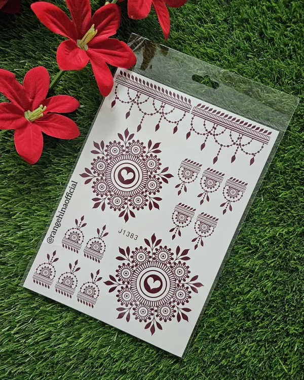 Temporary Henna tattoo - J1383