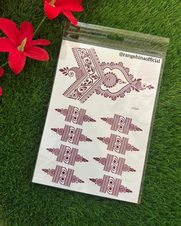 Temporary Henna tattoo - J1064