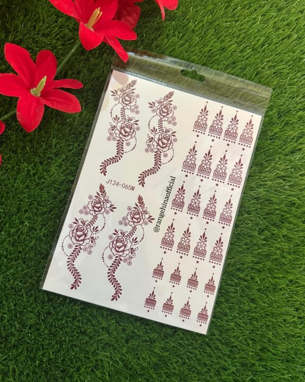 Temporary Henna tattoo - J124-065M