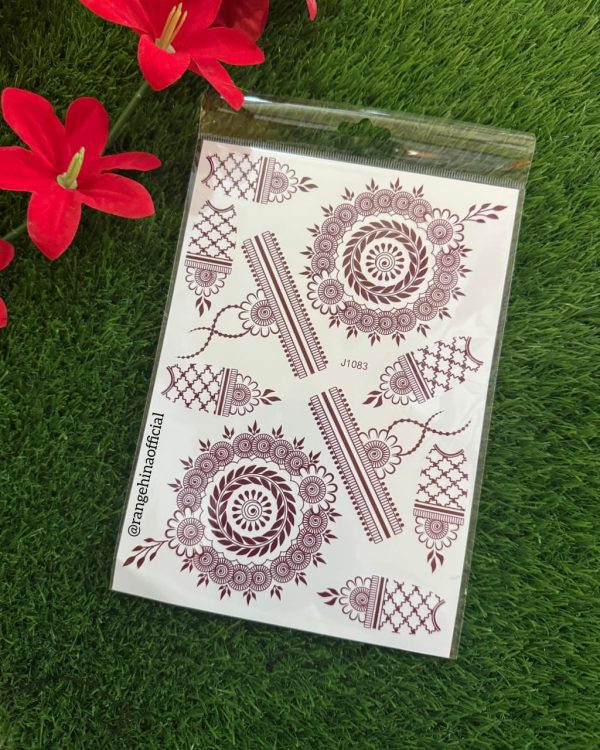 Temporary Henna tattoo - J1083