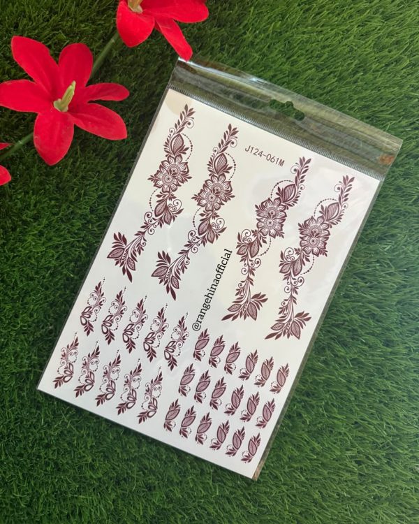 Temporary Henna tattoo - J124-061M