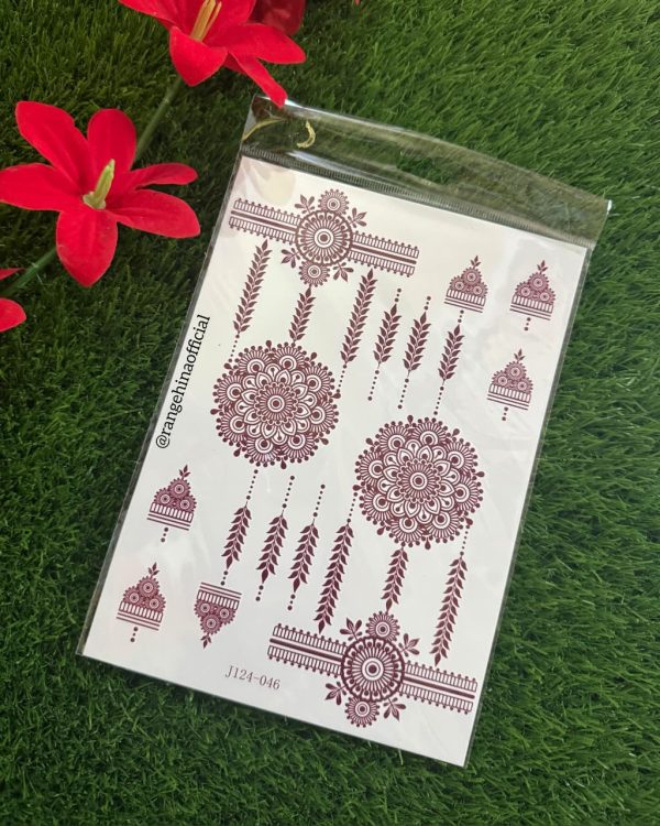 Temporary Henna tattoo - J124-046